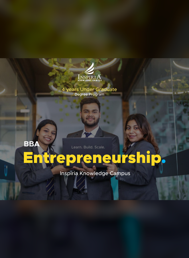 BBA Entrepreneurship programme brochure